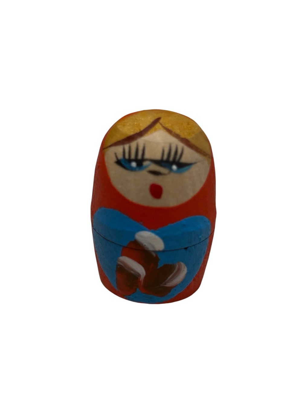 Joy Nest Russian Nesting 6 Dolls Hand Wood Carved Painted Heart Design Blonde - Picture 7 of 9